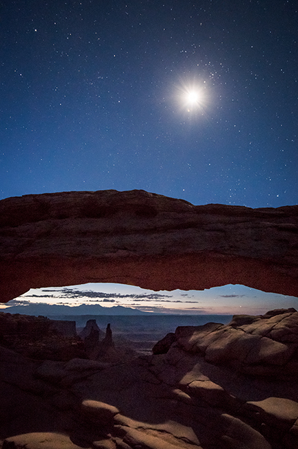 Mesa Arch Moon & Stars | Island in the Sky, Canyonlands NP | Fred Mertz ...